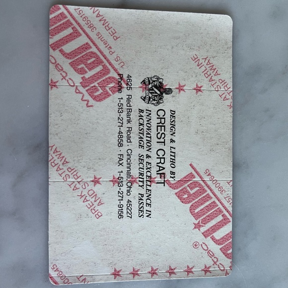 Original Grateful Dead Backstage Pass 5-20-95 Marvel Series Green Goblin - Picture 4 of 4